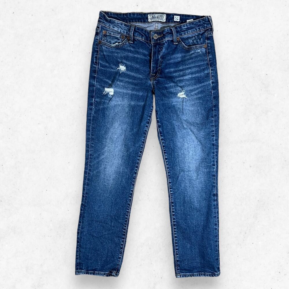 Lucky Brand Jeans Women's Size 6/28 Sweet Crop Low Rise Medium Wash Straight Leg